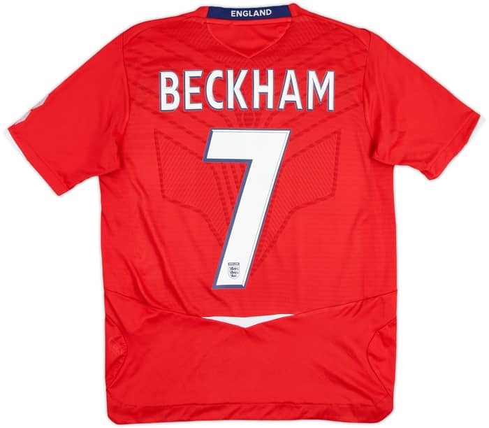 2008-10 England Away Shirt Beckham #7 - 8/10 - (XL.Boys)