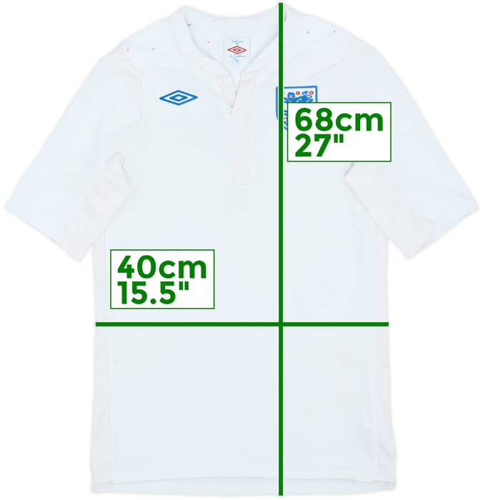 2010-11 England Home Shirt - 6/10 - (XL.Boys)