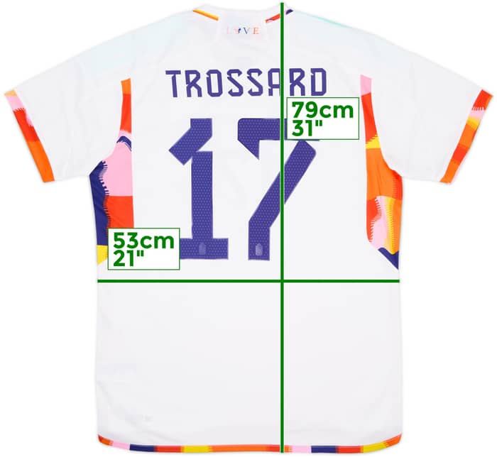 2022-23 Belgium Away Shirt Trossard #17 (L)