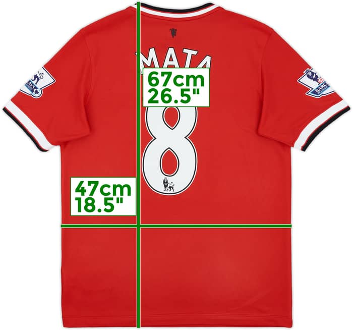 2014-15 Manchester United Home Shirt Mata #8 - 8/10 - (XL.Boys)