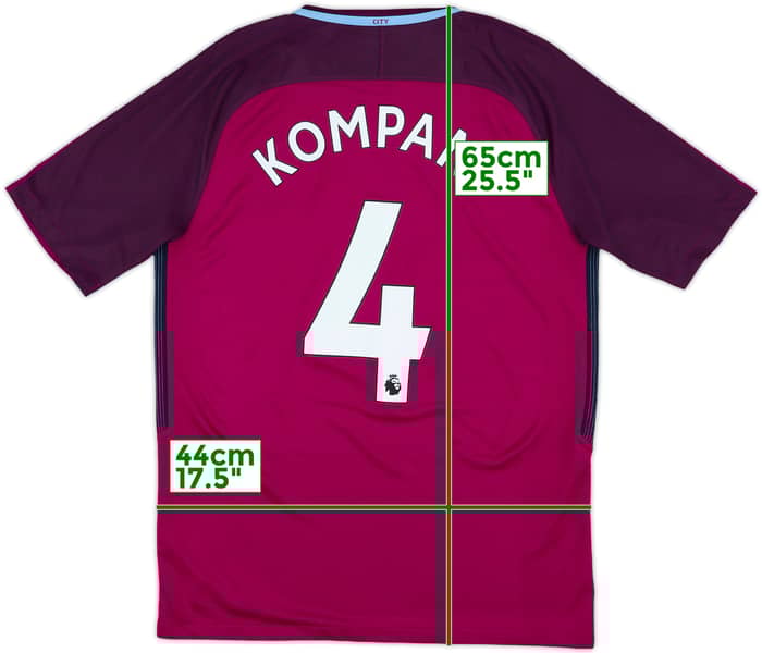 2017-18 Manchester City Away Shirt Kompany #4 - 8/10 - (M)