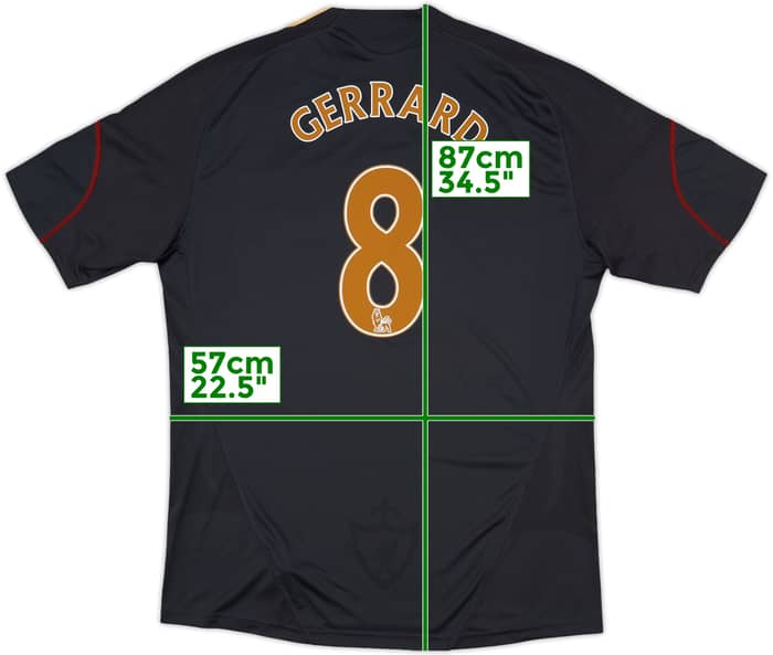 2009-10 Liverpool Away Shirt Gerrard #8 - 6/10 - (XL)