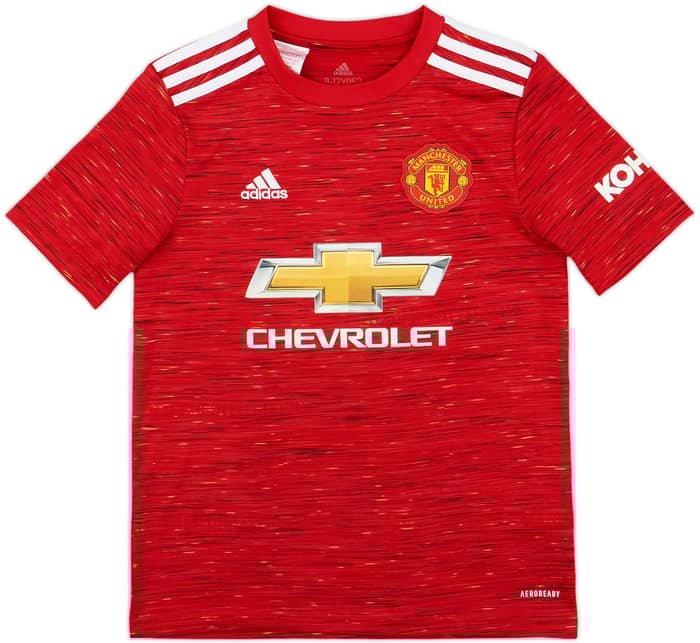 2020-21 Manchester United Home Shirt B.Fernandes #18 - 10/10 - (M.Boys)