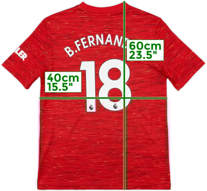 2020-21 Manchester United Home Shirt B.Fernandes #18 - 10/10 - (M.Boys)