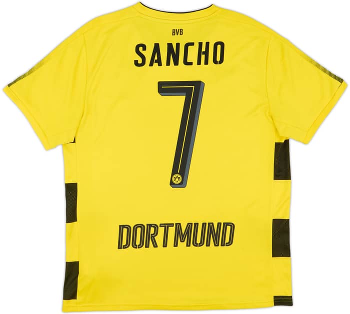 2017-18 Borussia Dortmund Home Shirt Sancho #7 - 8/10 - (L)