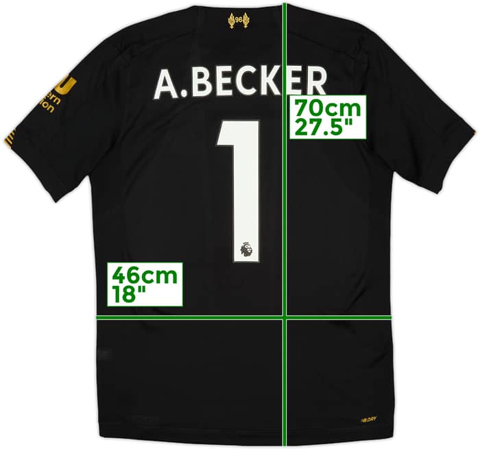 2019-20 Liverpool GK S/S Shirt A.Becker #1 - 9/10 - (S)