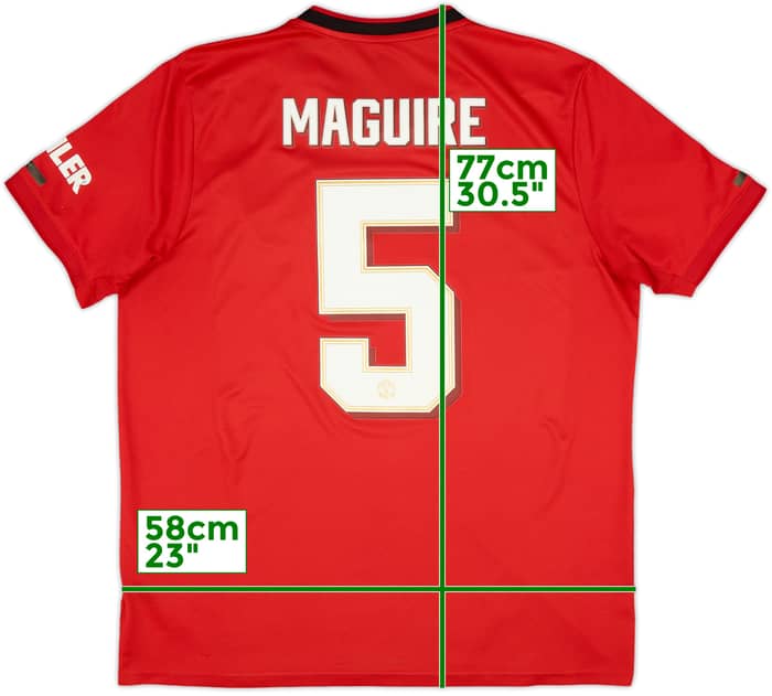 2019-20 Manchester United Home Shirt Maguire #5 - 7/10 - (XL)