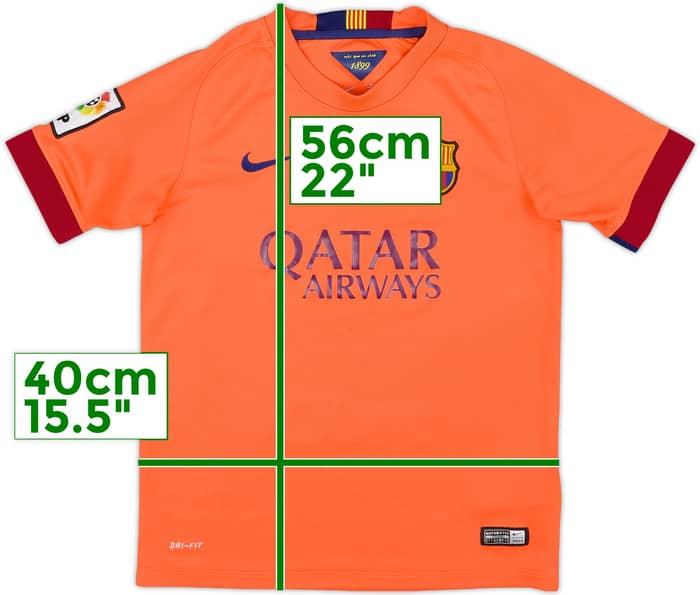 2014-15 Barcelona Away Shirt - 6/10 - (M.Boys)