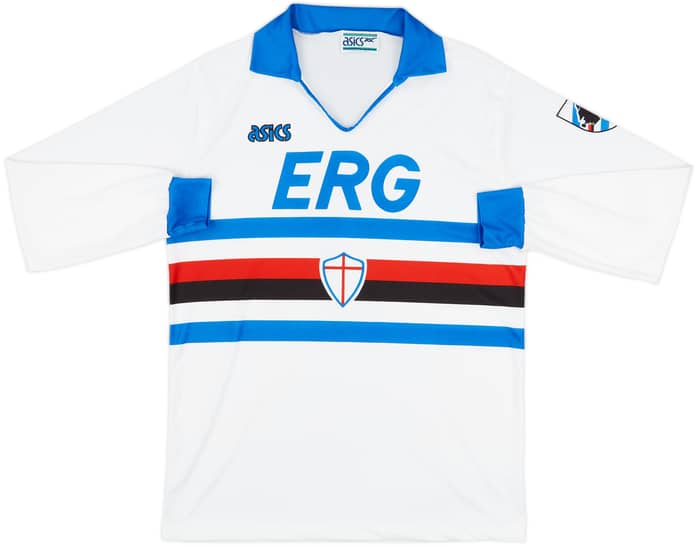 1991-92 Sampdoria Away L/S Shirt #7 - 6/10 - (L)