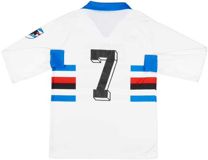 1991-92 Sampdoria Away L/S Shirt #7 - 6/10 - (L)