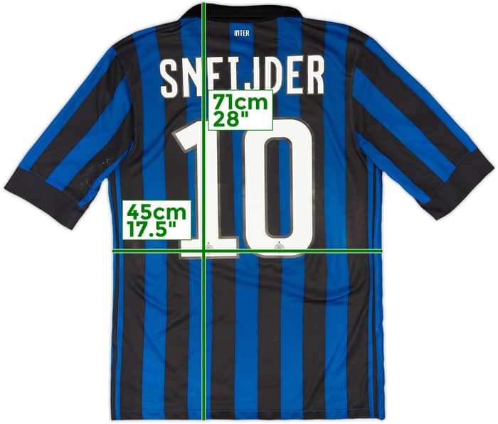 2011-12 Inter Milan Home Shirt Sneijder #10 - 6/10 - (S)