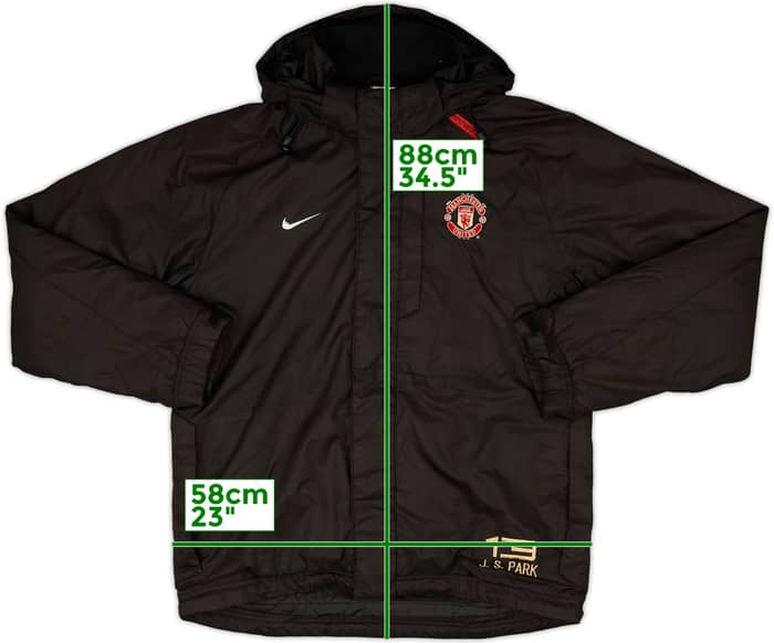 2007-08 Manchester United Nike Bench Coat J.S.Park #13 - 5/10 - (L)