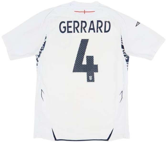 2007-09 England Home Shirt Gerrard #4 - 5/10 - (S)