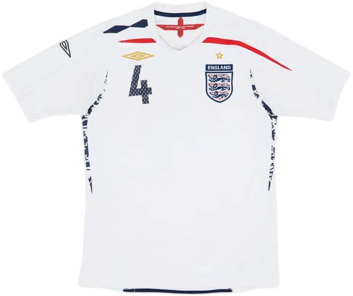 2007-09 England Home Shirt Gerrard #4 - 5/10 - (S)