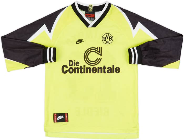 1995-96 Borussia Dortmund Home L/S Shirt Riedle #13 - 7/10 - (L)