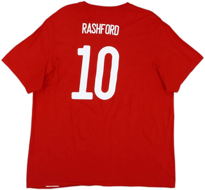 2018-19 Manchester United adidas Cotton Tee Rashford #10 - 8/10 - (XL)