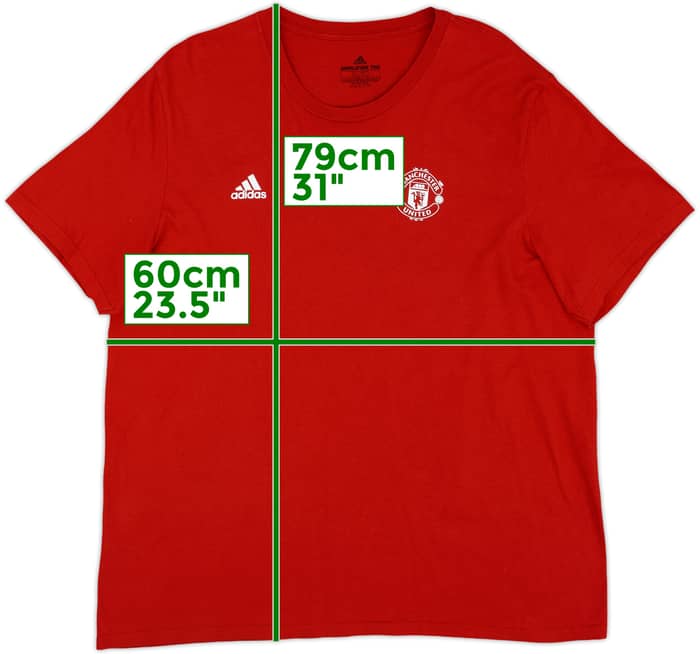 2018-19 Manchester United adidas Cotton Tee Rashford #10 - 8/10 - (XL)