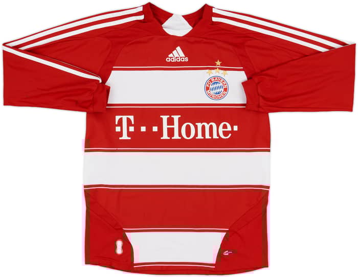 2008-09 Bayern Munich Home L/S Shirt - 7/10 - (XL.Boys)
