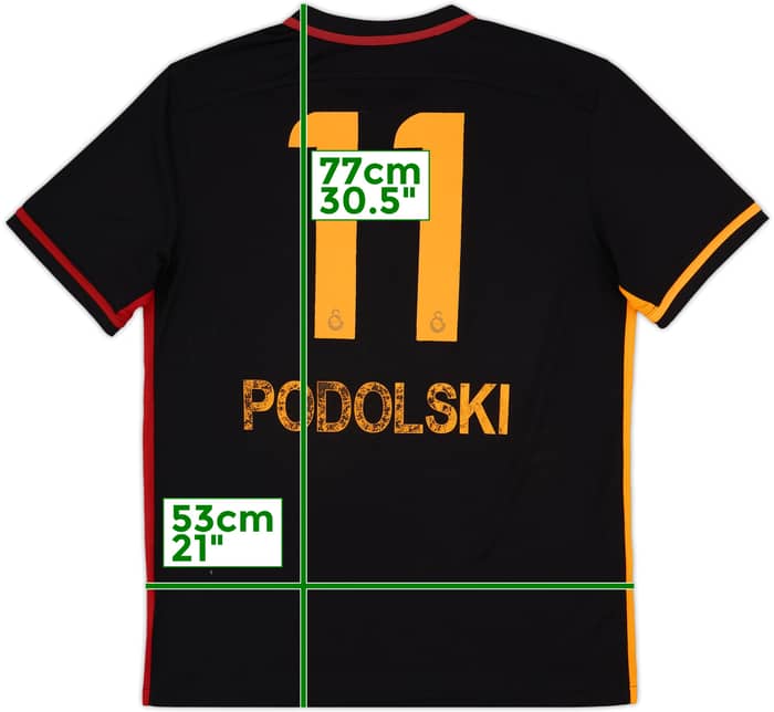 2015-16 Galatasaray Away Shirt Podolski #11 - 4/10 - (L)