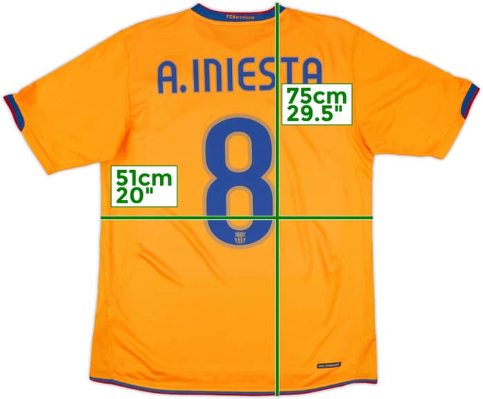 2007-08 Barcelona Third Shirt A.Iniesta #8 - 8/10 - (M)