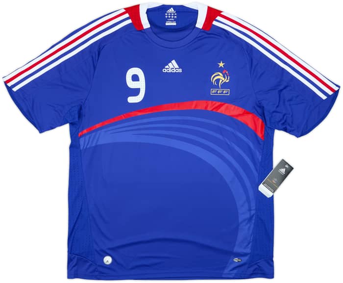 2007-08 France Home Shirt Benzema #9 (XL)