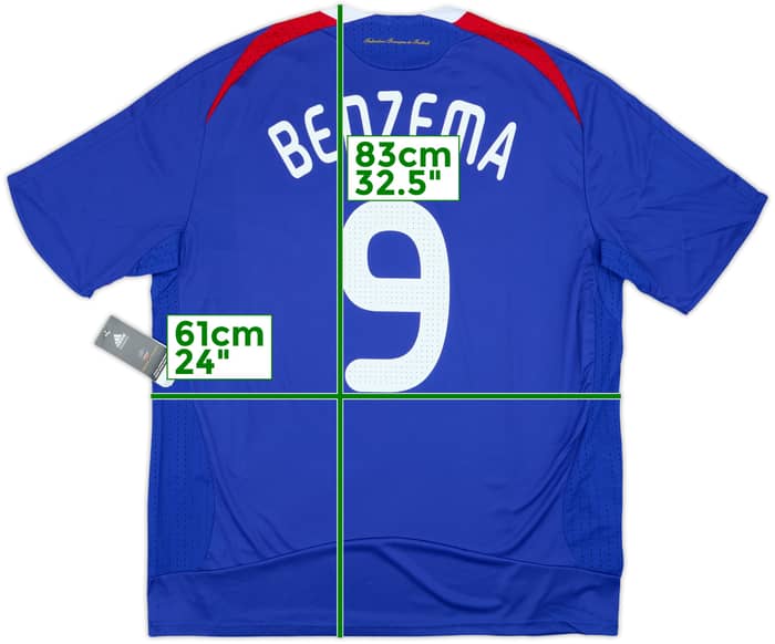 2007-08 France Home Shirt Benzema #9 (XL)