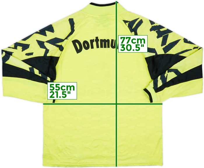 1991-92 Borussia Dortmund Home L/S Shirt - 8/10 - (L)