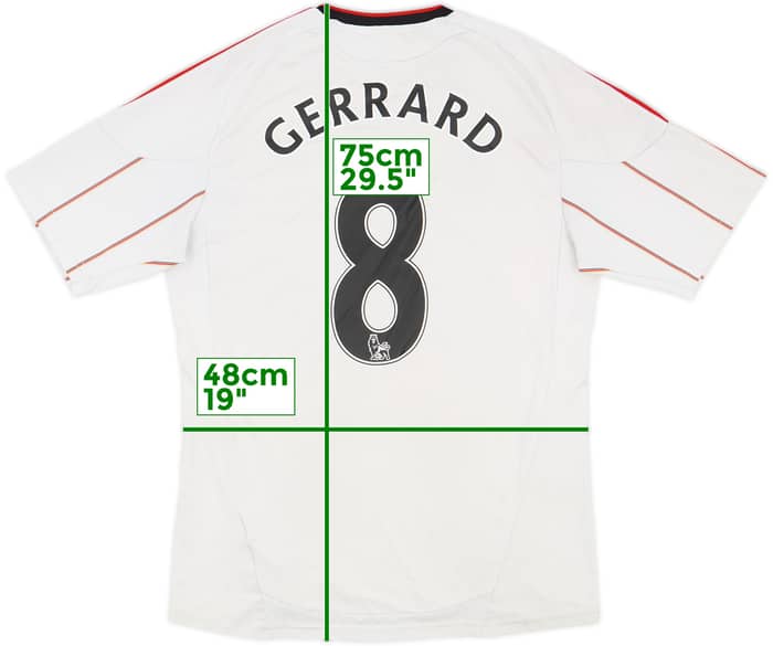 2010-11 Liverpool Away Shirt Gerrard #8 - 5/10 - (M)