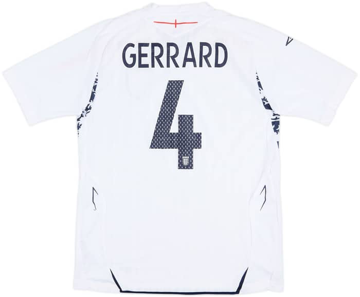 2007-09 England Home Shirt Gerrard #4 - 6/10 - (M)