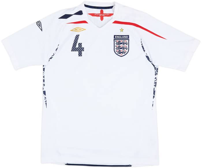2007-09 England Home Shirt Gerrard #4 - 6/10 - (M)