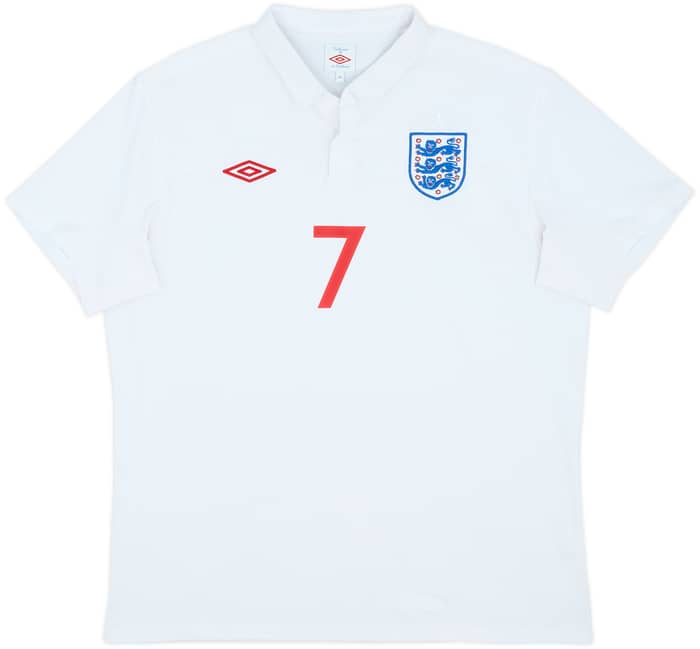 2009-10 England Home Shirt Beckham #7 - 9/10 - (XL)