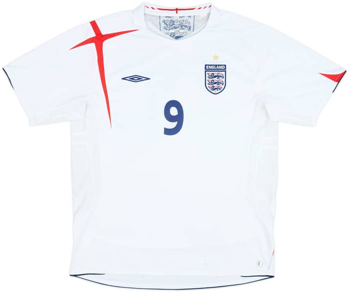 2005-07 England Home Shirt Rooney #9 - 7/10 - (XL)