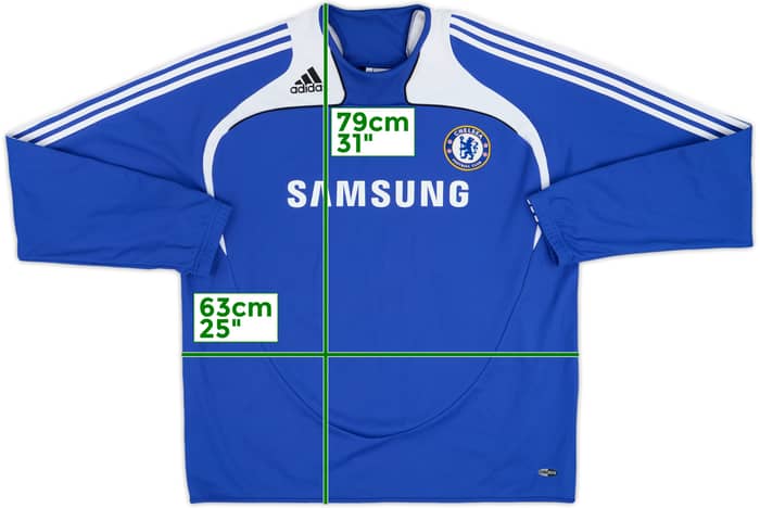 2007-08 Chelsea adidas Sweat Top - 7/10 - (XXL)