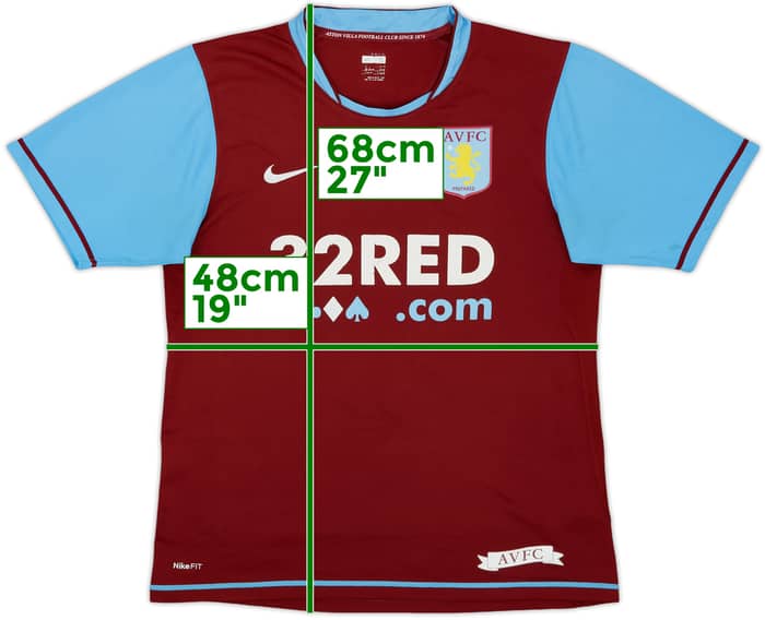 2007-08 Aston Villa Home Shirt Barry #6 - 5/10 - (S)