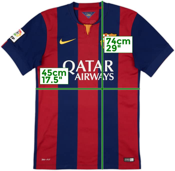 2014-15 Barcelona Home Shirt Suarez #9 - 5/10 - (S)