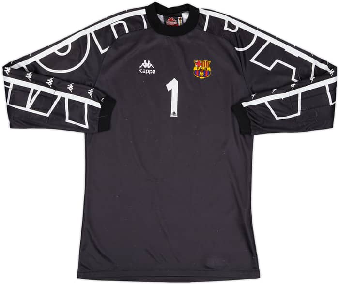 1997-98 Barcelona GK Shirt Vitor Baia #1 - 6/10 - (XL.Boys)