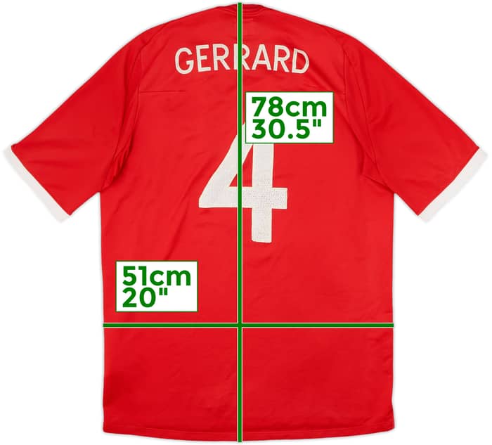2010-11 England Away Shirt Gerrard #4 - 5/10 - (L)