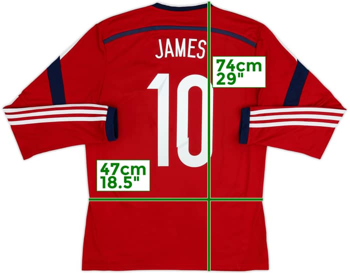 2014-15 Colombia Away L/S Shirt James #10 - 8/10 - (M)