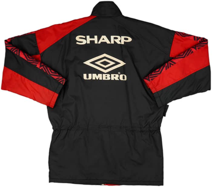 1995-97 Manchester United Umbro Padded Bench Coat - 7/10 - (M)