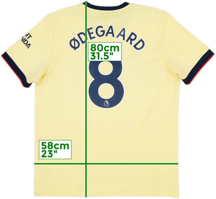 2021-22 Arsenal Away Shirt Odegaard #8 - 5/10 - (XL)