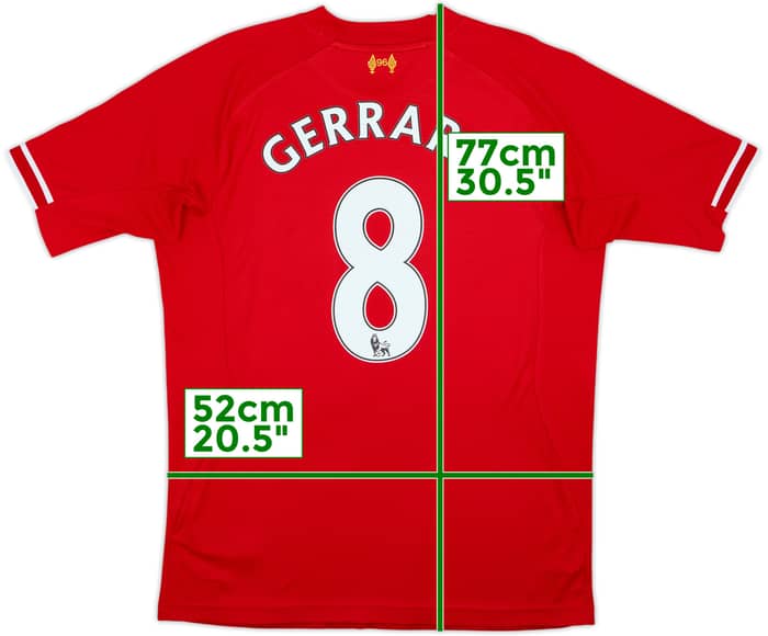 2013-14 Liverpool Home Shirt Gerrard #8 - 5/10 - (L)