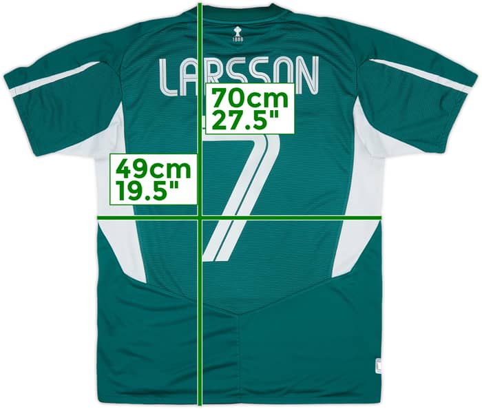 2004-05 Celtic Away Shirt Larsson #7 - 7/10 - (S)