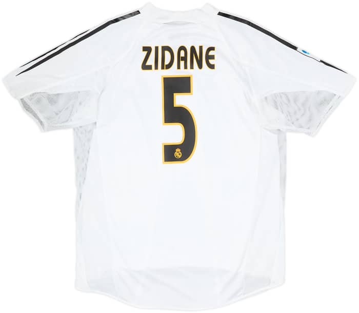 2004-05 Real Madrid Player Issue Home Shirt Zidane #5 - 7/10 - (L)