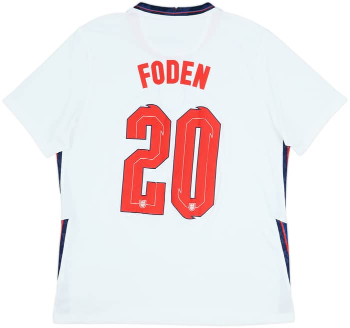2020-22 England Home Shirt Foden #20 - 8/10 - (L)