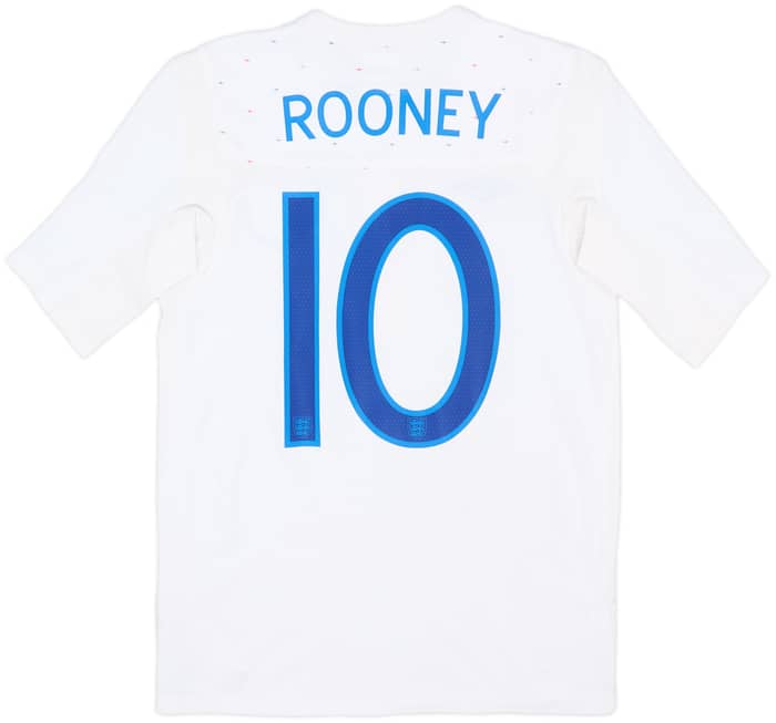 2010-11 England Home Shirt Rooney #10 - 7/10 - (XS)