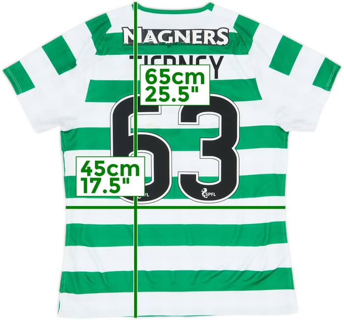 Camiseta de local del Celtic 2018-19 Tierney #63 - 6/10 - (Mujeres M)