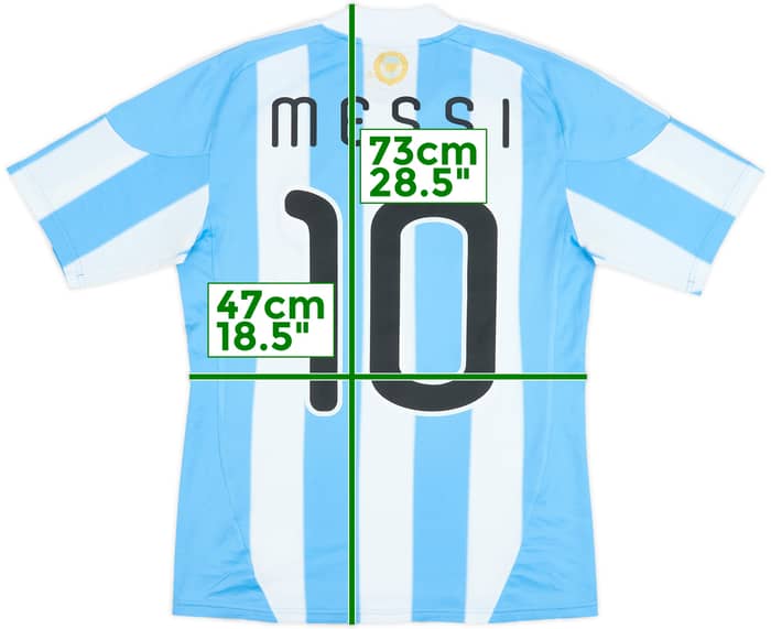 2010-11 Argentina Home Shirt Messi #10 - 5/10 - (S)
