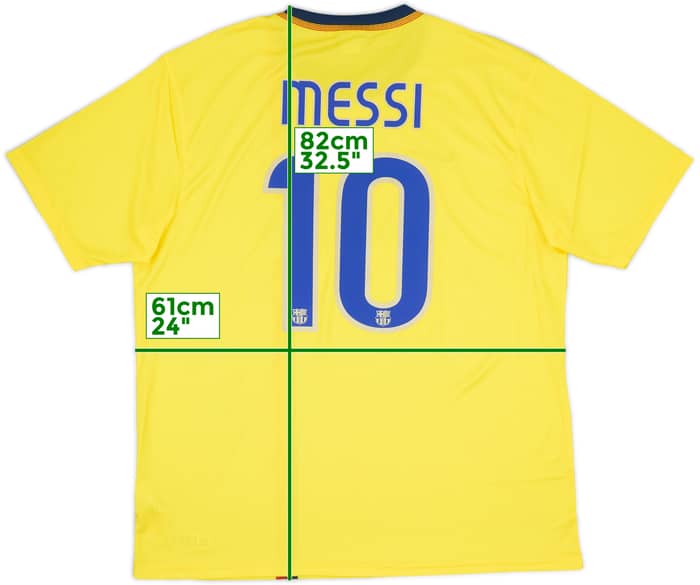 2008-10 Barcelona Basic Away Shirt Messi #10 - 8/10 - (13-15 Years)