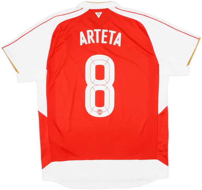 2015-16 Arsenal Local Camiseta Arteta #8 - 6/10 - (L)