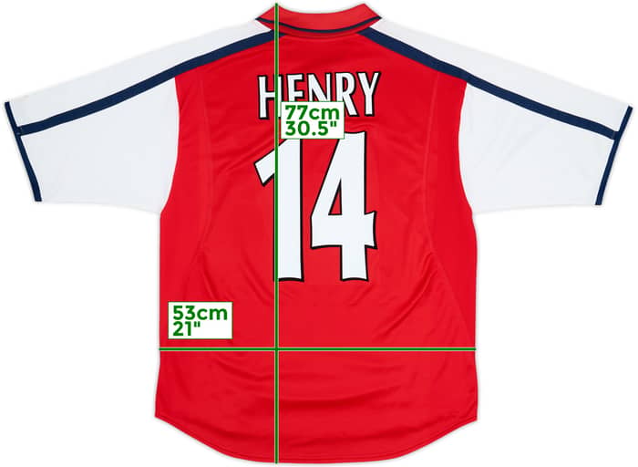 2002-04 Arsenal Home Shirt Henry #14 - 8/10 - (L)